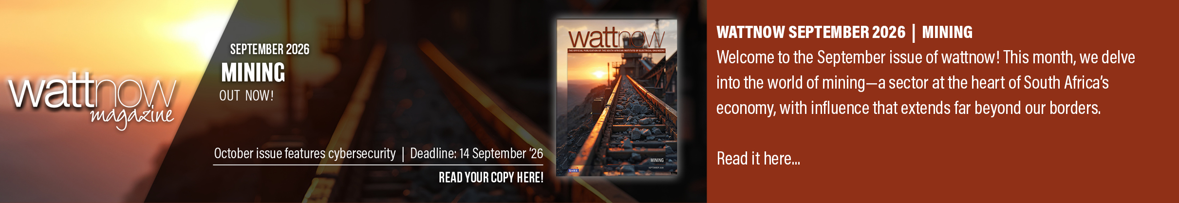wattnow September featuring mining - out now!